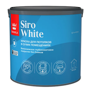 TIKKIVALA Краска для потолка SIRO WHITE, глубокомат., база А, 9 л 700014043