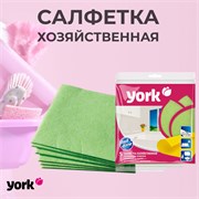 YORK Салфетка хозяйственная зеленая, 35х35 см, 3 шт/уп 020010-зеленый