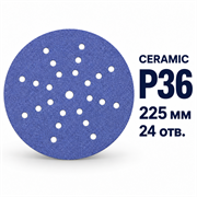 SUNMIGHT Шлифовальный круг CERAMIC L712T на липучке,  225мм, 24 отв, P36 78002-1