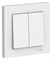 Schneider Electric AtlasDesign Выключатель с рамкой 2-клавишный, 10А (белый) ATN 000 152